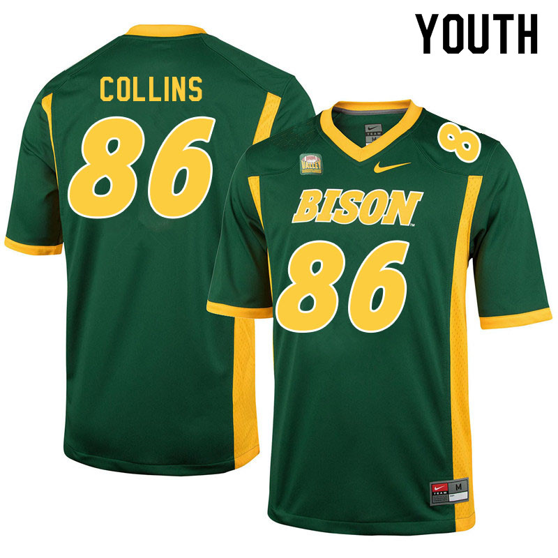 Youth #86 Mekhi Collins North Dakota State Bison College Football Jerseys Sale-Green